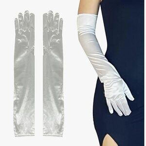 Satin Long Cocktail Gloves